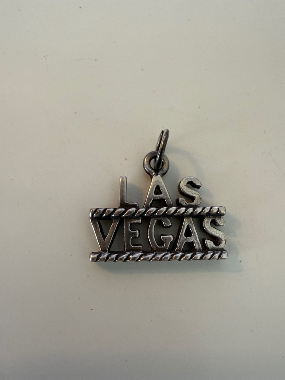 Vintage Sterling Silver 925 Las Vegas Pendant Charm